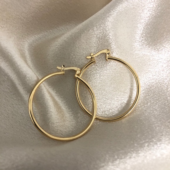 Jewelry - 18k Gold Filled Tube Hoop Earrings